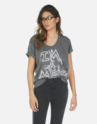 Lauren Moshi Elara I'm A Mess In Pigment Black
