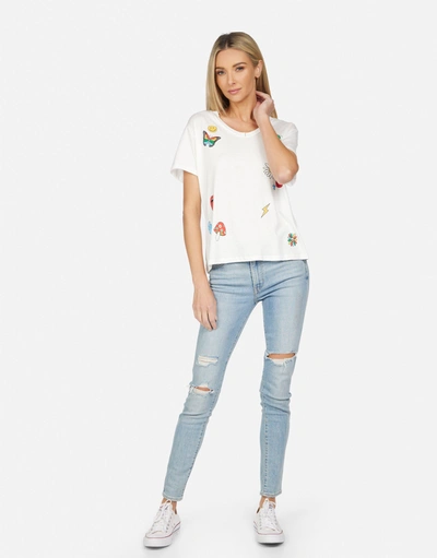 Lauren Moshi Elara Retro Elements Heart In Milk