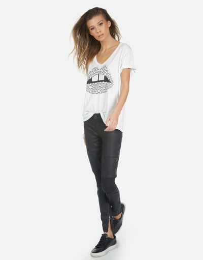 Lauren Moshi Elara Skull Lip In White