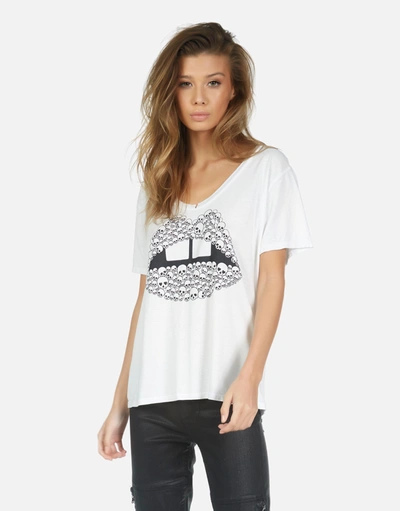 Lauren Moshi Elara Skull Lip In White