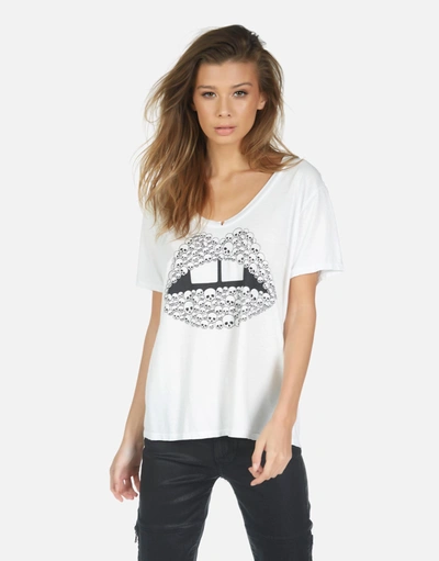 Lauren Moshi Elara Skull Lip In White