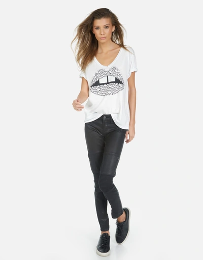Lauren Moshi Elara Skull Lip In White