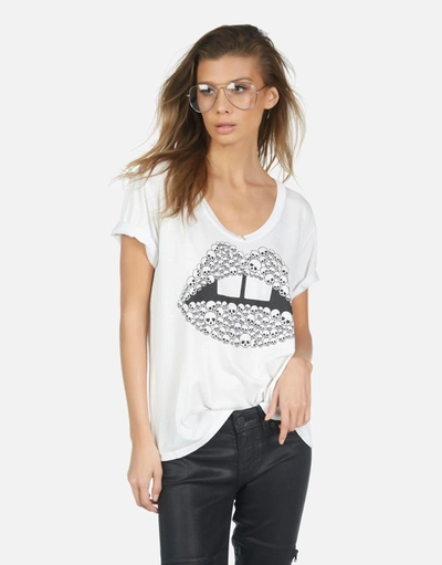 Lauren Moshi Elara Skull Lip In White