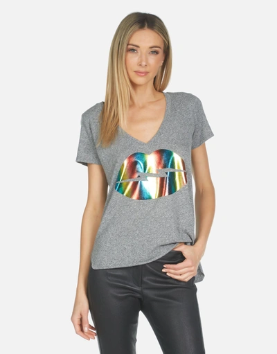 Shop Lauren Moshi Emmalyn Rainbow Lightning Lip In Heather Grey