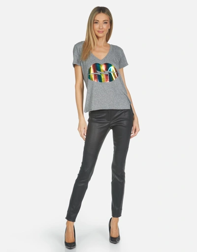Lauren Moshi Emmalyn Rainbow Lightning Lip In Heather Grey