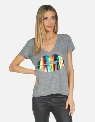 Lauren Moshi Emmalyn Rainbow Lightning Lip In Heather Grey