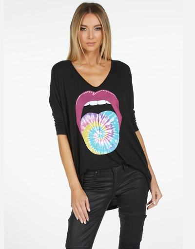 Shop Lauren Moshi X Eva X Tie Dye Tongue In Black