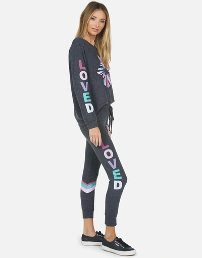 Lauren Moshi Everly Rainbow Ray Lip In Heather Black