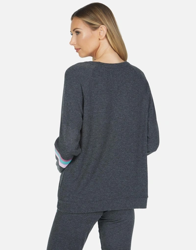 Lauren Moshi Everly Rainbow Ray Lip In Heather Black