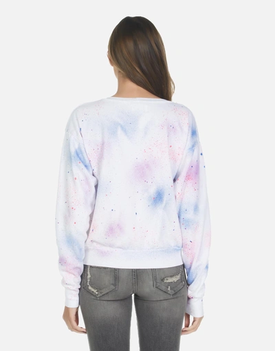 Lauren Moshi Farrah Galaxy Lip In White Galaxy Splatter