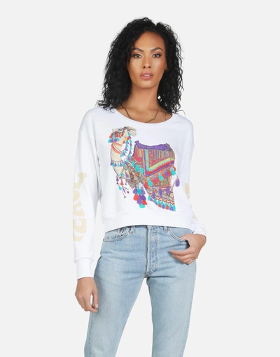 Lauren Moshi Farrah Peace Love Camel In White