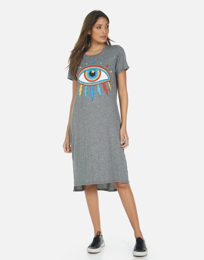 Lauren Moshi Genesis Rainbow Lightning Eye In Heather Grey