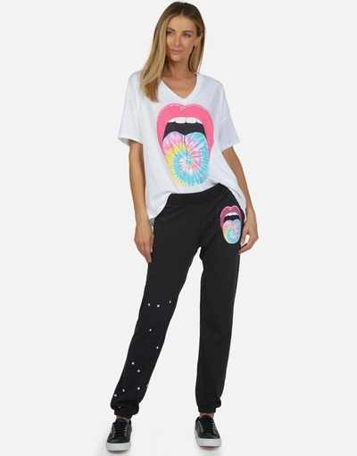 Lauren Moshi Gia Tie Dye Tongue In Onyx