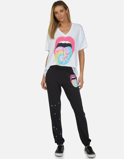 Lauren Moshi Gia Tie Dye Tongue In Onyx