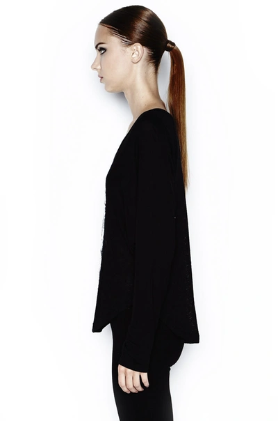Lauren Moshi Goldy Sequin Peace Hand In Black