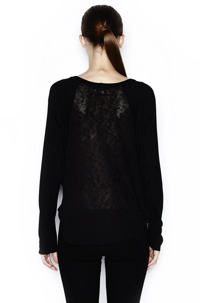 Lauren Moshi Goldy Sequin Peace Hand In Black