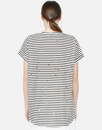 Lauren Moshi Iris Arrow Rose In Creme Stripe