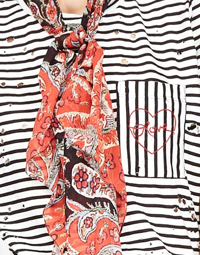 Lauren Moshi Iris Love / Brat Heart In Brat Stripe Black