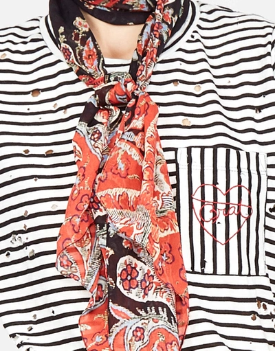 Lauren Moshi Iris Love / Brat Heart In Brat Stripe Black