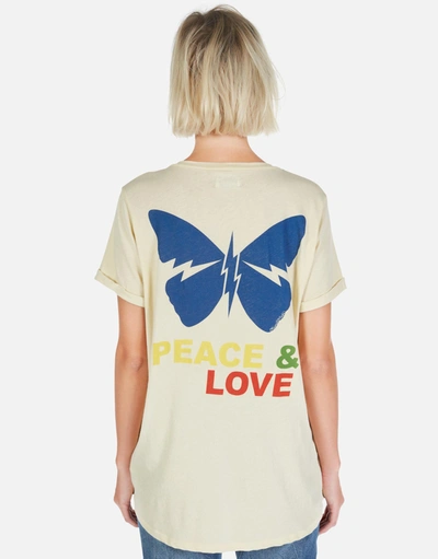 Shop Lauren Moshi Iris Peace & Love Butterfly In French Vanilla