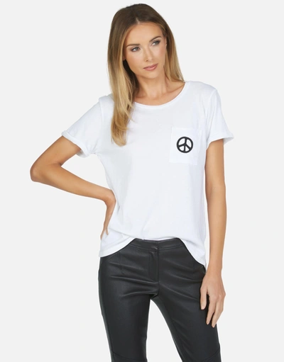Lauren Moshi Iris Rainbow Ray Peace In White