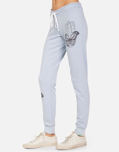 Lauren Moshi Jess Butterfly Hamsa In Dusty Blue