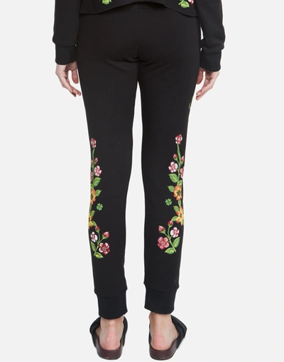 Lauren Moshi Jess Floray Eye Love Sweatpants In Black