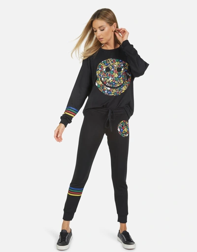 Lauren Moshi Jess Lucky Happy Face In Black