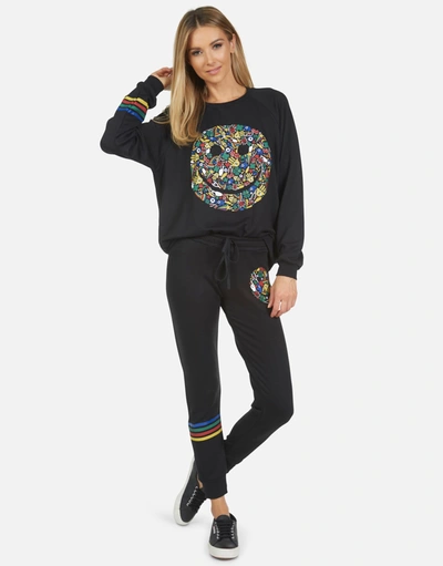 Shop Lauren Moshi Jess Lucky Happy Face In Black