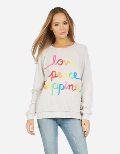 Shop Lauren Moshi Jocelyn Love Peace Happiness In Cloud