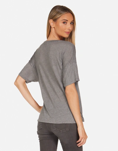 Lauren Moshi Jolene Crystal Lightning Peace In Heather Grey