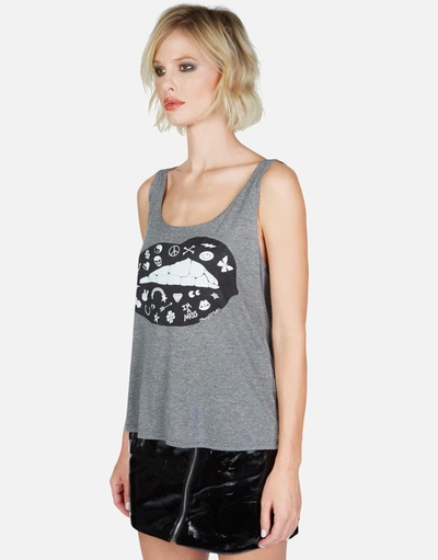 Lauren Moshi Julianna Elements Lip In Heather Grey