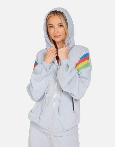 Lauren Moshi Kaliyah Rainbow Peace Skull In Dusty Blue