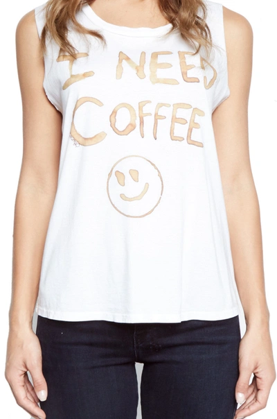 Lauren Moshi Kel I Need Coffee In White