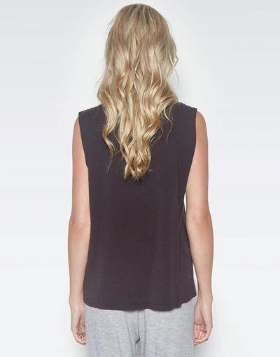 Lauren Moshi Kel Shark Muscle Tank Top In Onyx