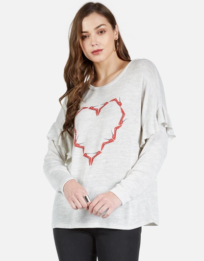 Lauren Moshi Kennedy High Heel Heart In Pearl Grey