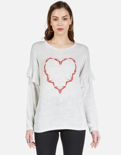 Lauren Moshi Kennedy High Heel Heart In Pearl Grey