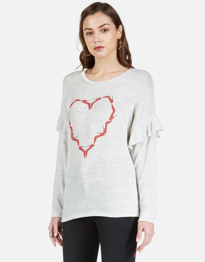 Lauren Moshi Kennedy High Heel Heart In Pearl Grey