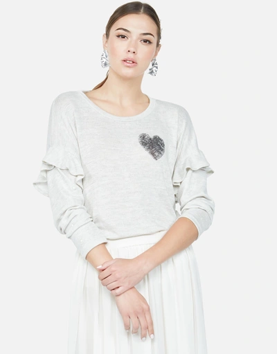 Shop Lauren Moshi Kennedy Vintage Heart In Pearl Grey