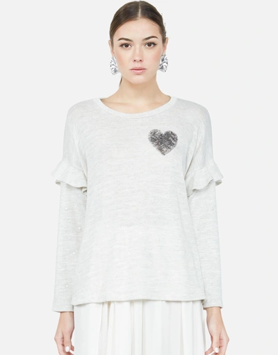 Shop Lauren Moshi Kennedy Vintage Heart In Pearl Grey