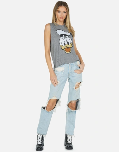 Shop Disney X Moshi Kinzington Donald Duck In Heather Grey