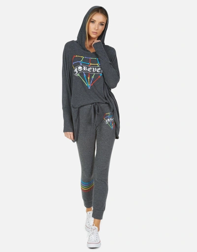 Lauren Moshi Kizzy Bone Diamond In Heather Black