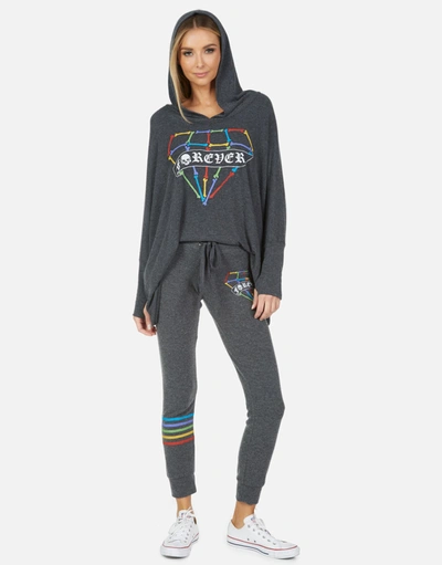 Lauren Moshi Kizzy Bone Diamond In Heather Black