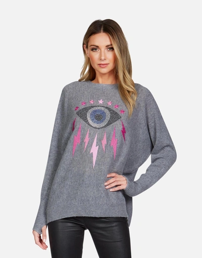 Lauren Moshi Ladona Electric Evil Eye In Charcoal