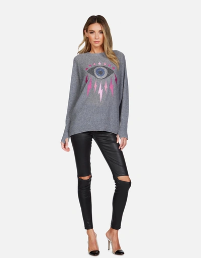 Lauren Moshi Ladona Electric Evil Eye In Charcoal