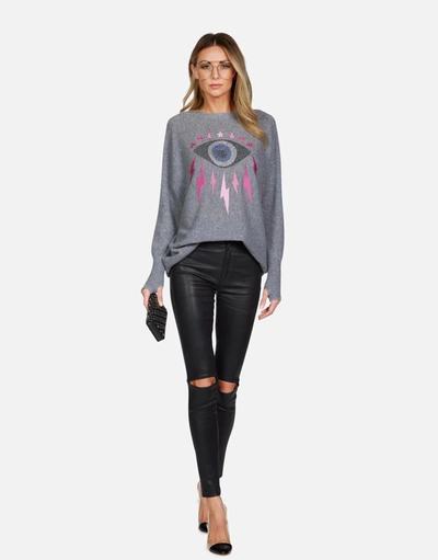 Lauren Moshi Ladona Electric Evil Eye In Charcoal