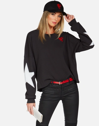 Lauren Moshi Lee Boxing Glove Hoodie In Onyx