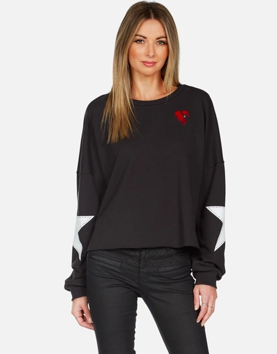 Lauren Moshi Lee Boxing Glove Hoodie In Onyx