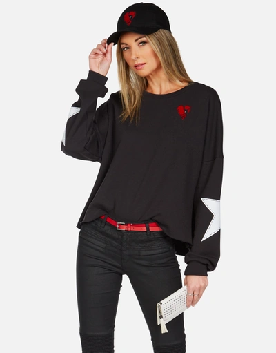 Lauren Moshi Lee Boxing Glove Hoodie In Onyx