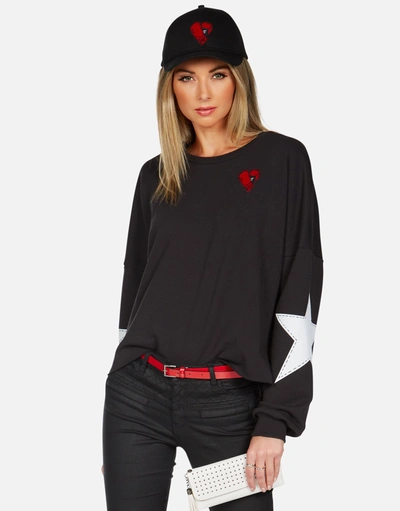 Lauren Moshi Lee Boxing Glove Hoodie In Onyx